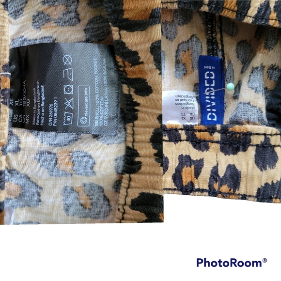 DIVIDED LEOPARD PRINT SHORTS W DRAWSTRING WAIST - XL - Picture 4 of 8